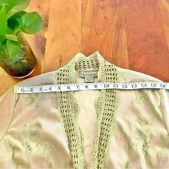 Vintage Y2K Boho Western Pattern Earthy Festival Blouse Top with Crotchet - Picture 10 of 14